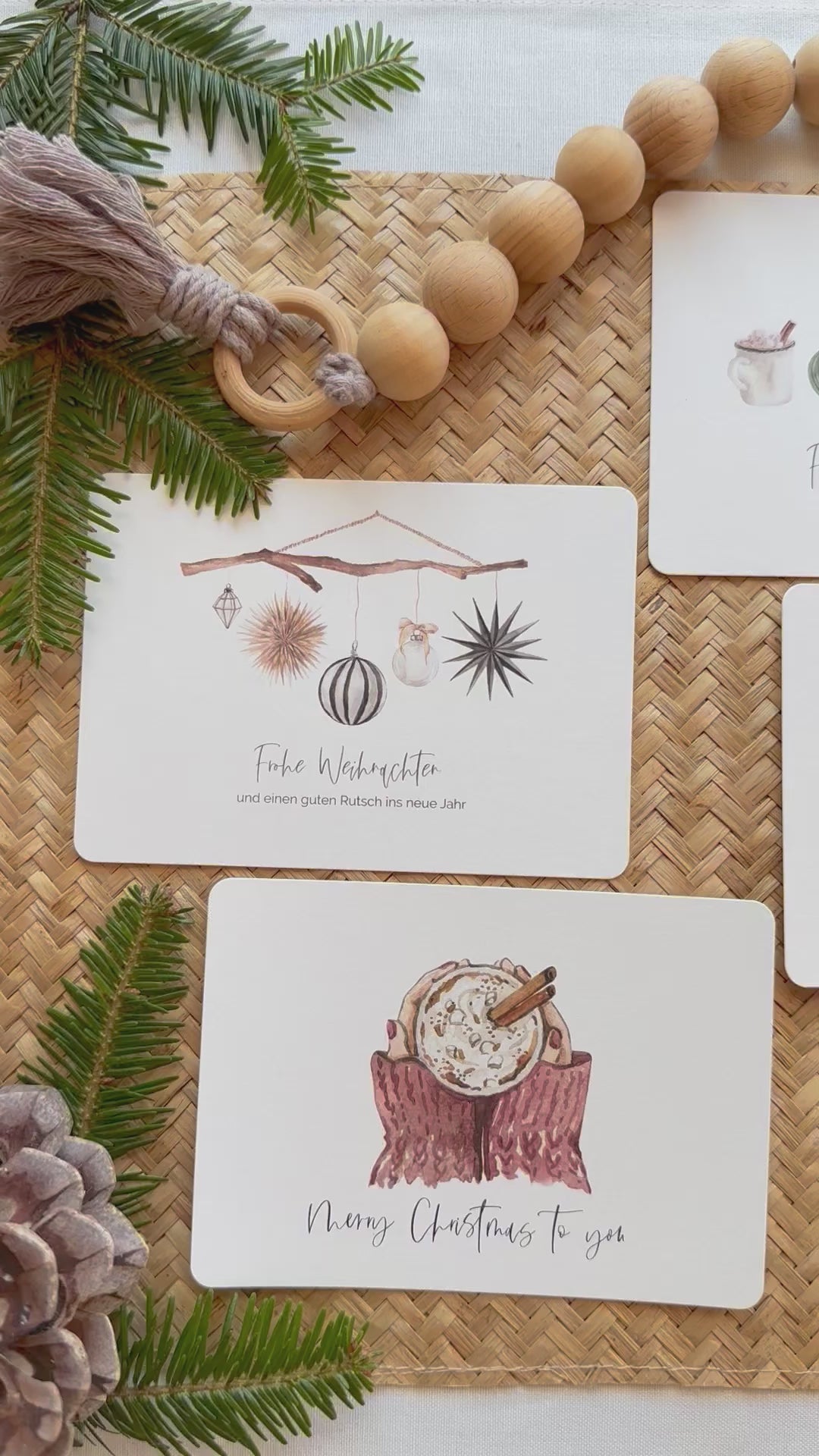 Postkarten Set 6: Weihnachtspostkarten Set (5 Stück)