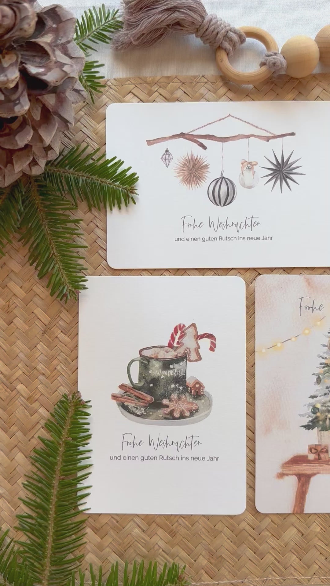 Postkarten Set 10: Weihnachtspostkarten Set (5 Stück)