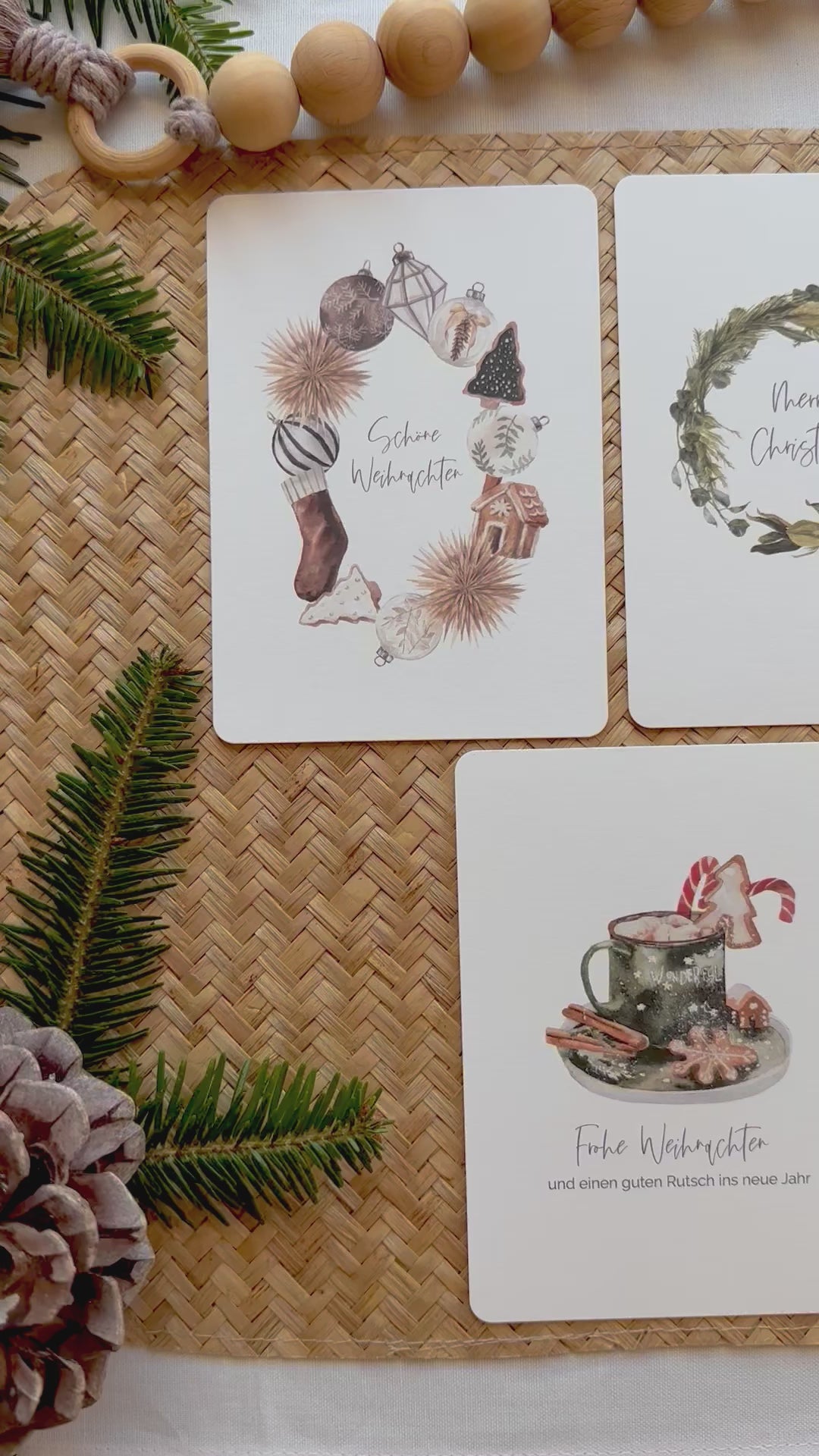 Postkarten Set 2: Weihnachtspostkarten Set (5 Stück)
