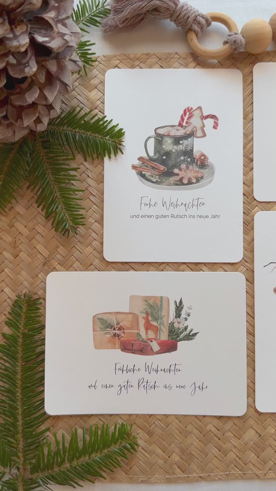 Postkarten Set 8: Weihnachtspostkarten Set (5 Stück)