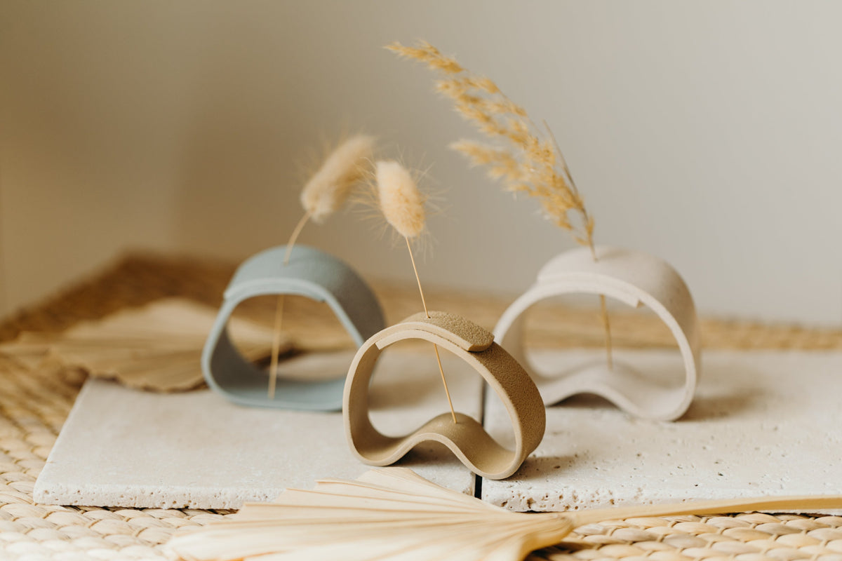 Handgemachte Vase aus Polymer Ton