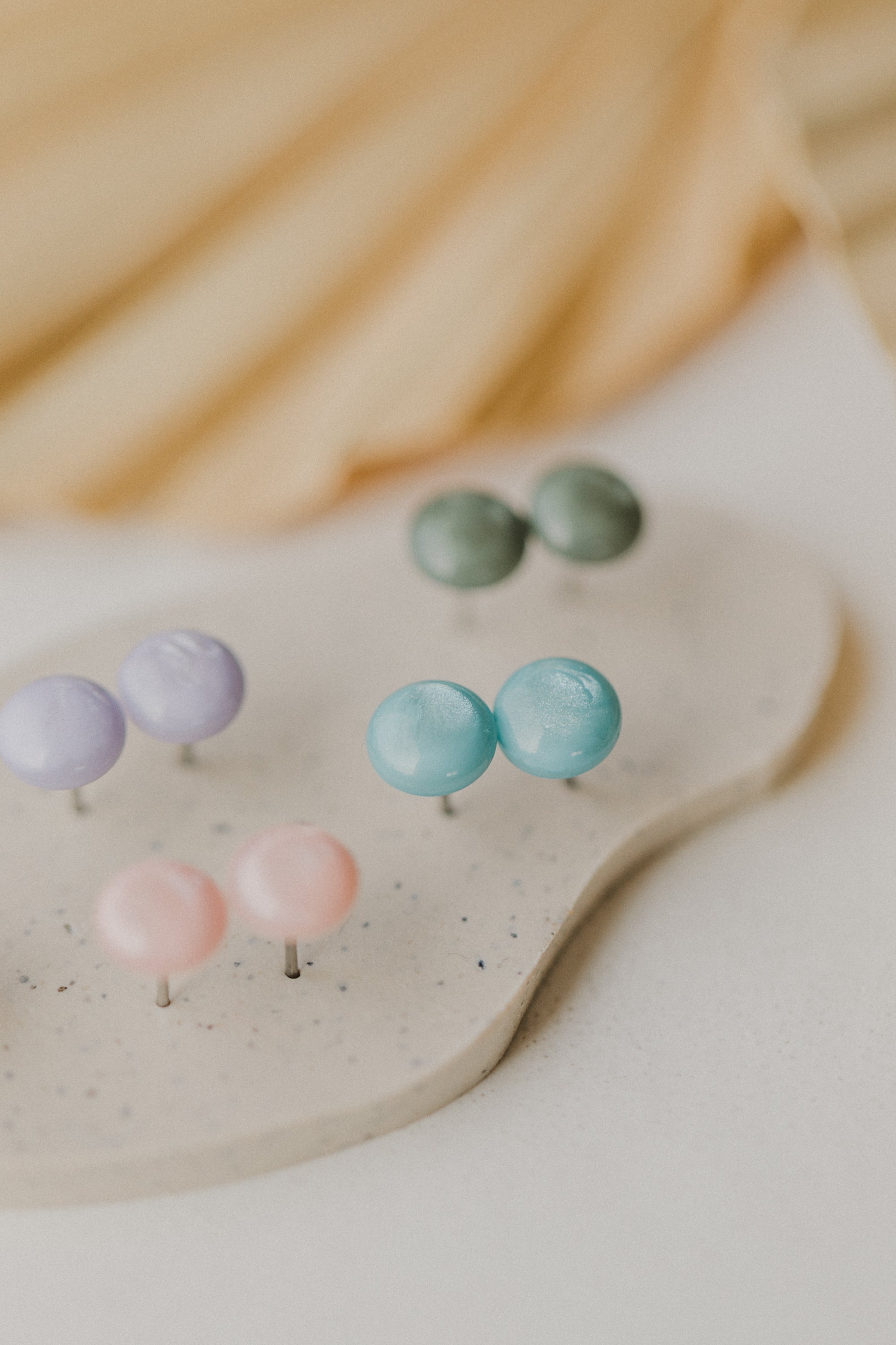 turquoise round earrings