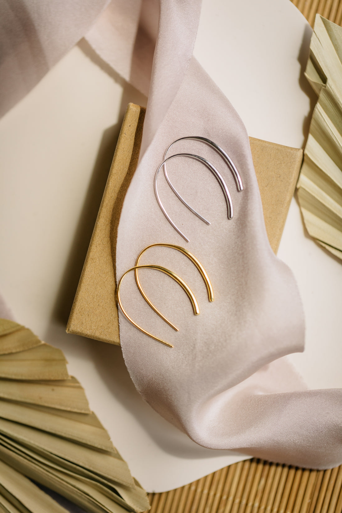 Bogen Ohrringe aus 925 Sterling Silber