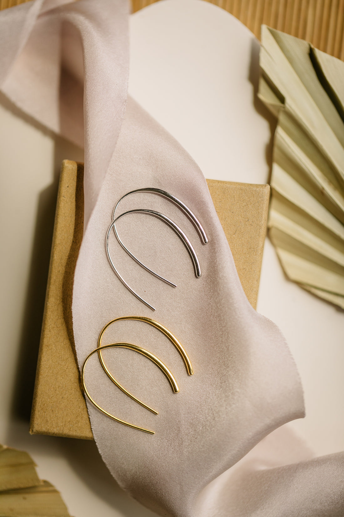 Bogen Ohrringe aus 925 Sterling Silber