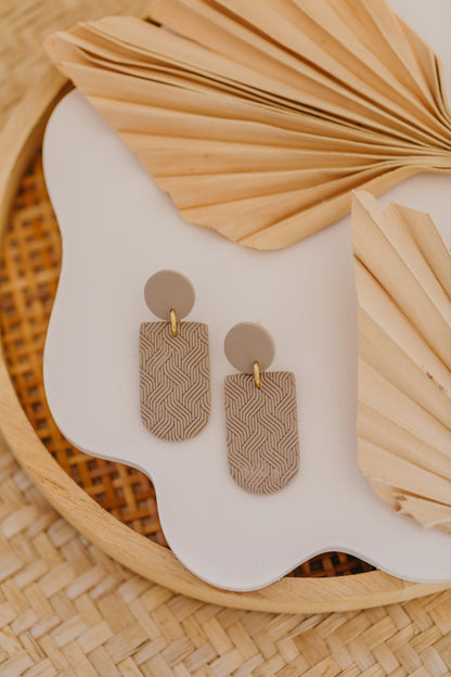 Polymer Clay Earring in Eucalyptus Green