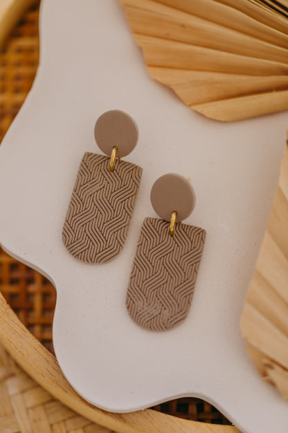 Polymer Clay Earring in Eucalyptus Green