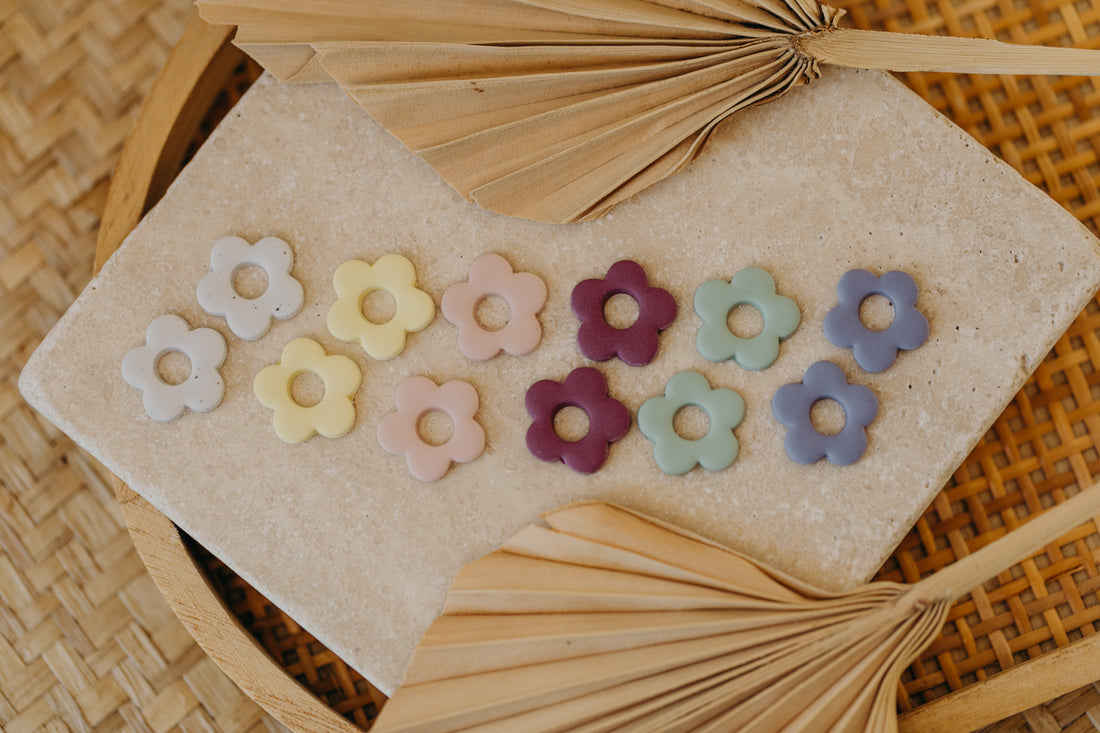 Mix&amp;Match Creolen - Anhänger Daisy in Pastellfarben