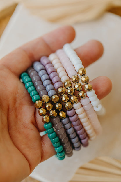 colorful glass bead bracelet