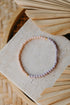 Glasperlenarmband apricot - helles lila