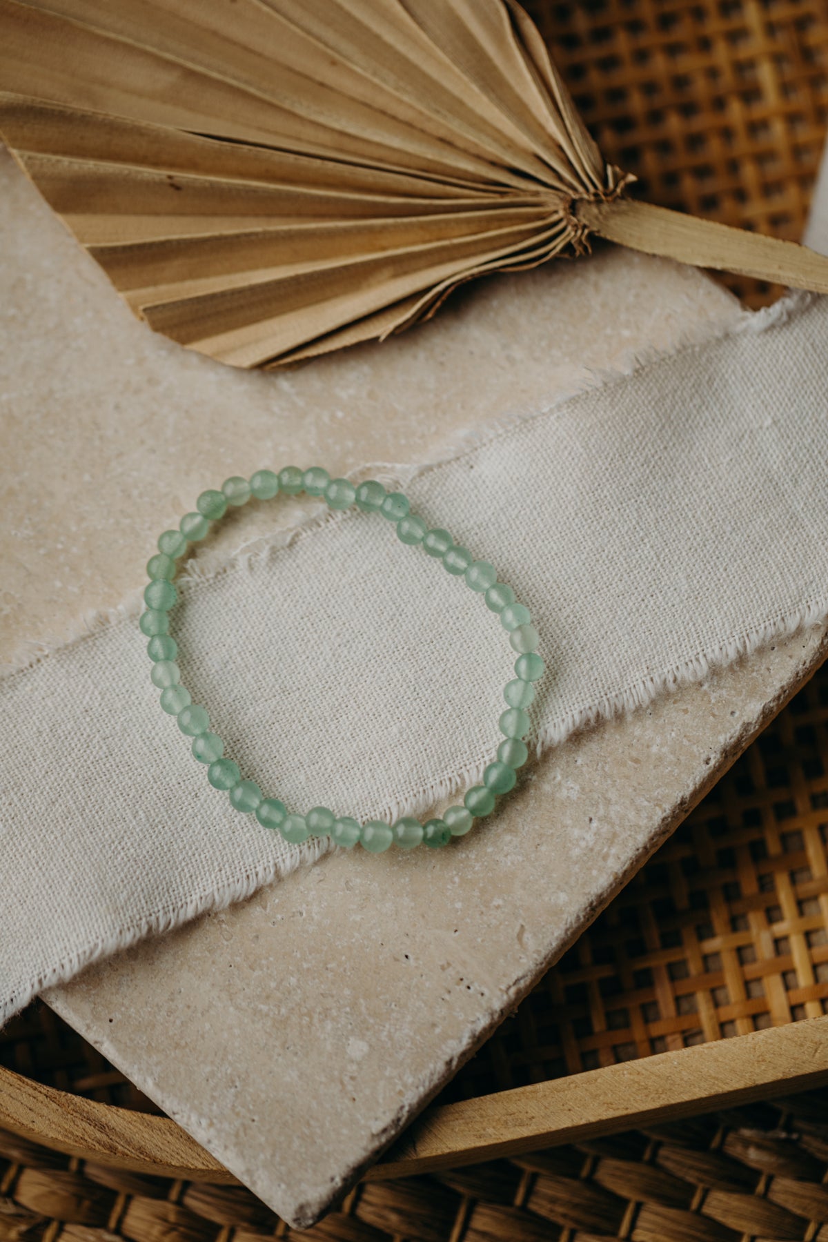 Armband mit grünen Aventurin Edelstein Perlen