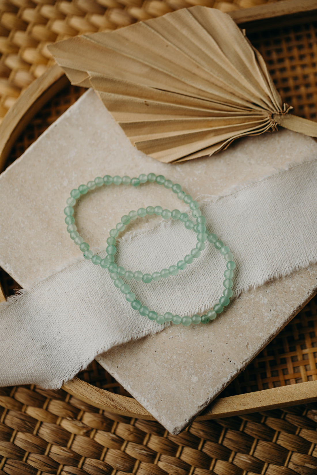 Armband mit grünen Aventurin Edelstein Perlen