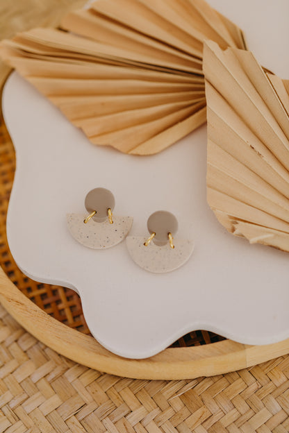 Polymer Clay Earring in Eucalyptus Green