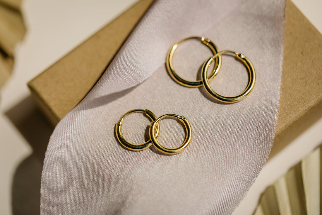 filigrane goldene Creolen 13 mm oder 17 mm