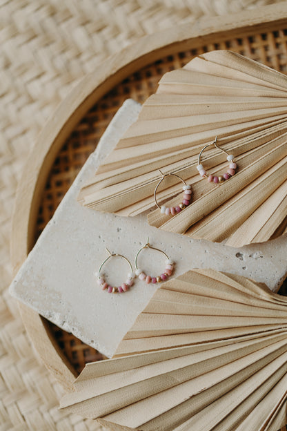 MENORCA - filigrane Creolen mit bunten Perlen