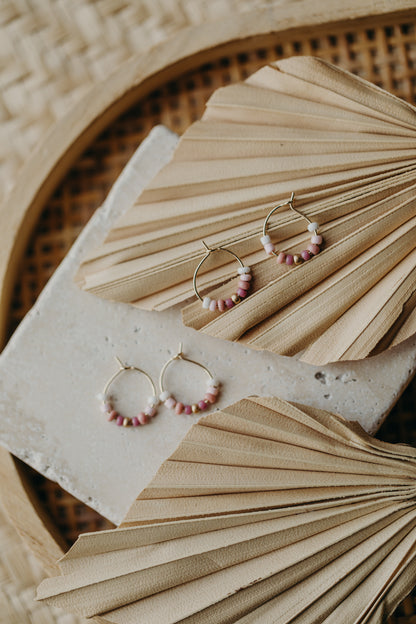 MENORCA - filigrane Creolen mit bunten Perlen