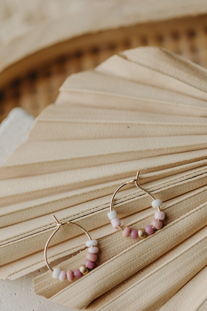 MENORCA - filigrane Creolen mit bunten Perlen