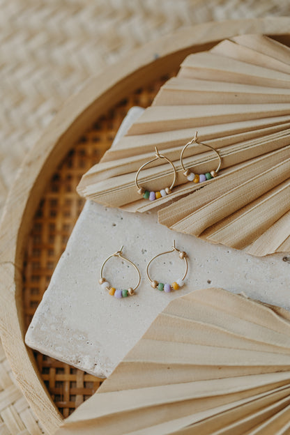 PROVENCE - filigrane Creolen mit bunten Perlen