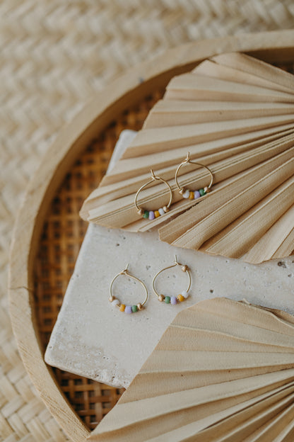 PROVENCE - filigrane Creolen mit bunten Perlen