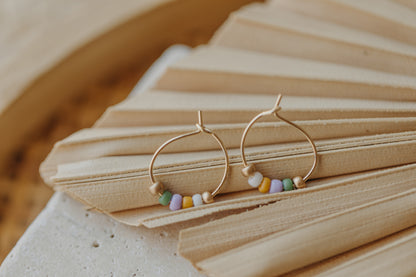 PROVENCE - filigrane Creolen mit bunten Perlen