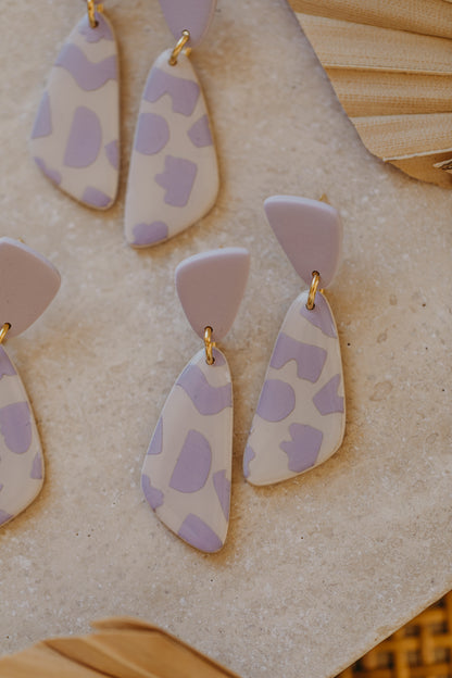 YUNA - small round earrings made of polymer clay in bright colors