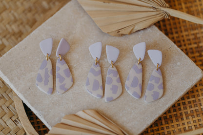 YUNA - small round earrings made of polymer clay in bright colors