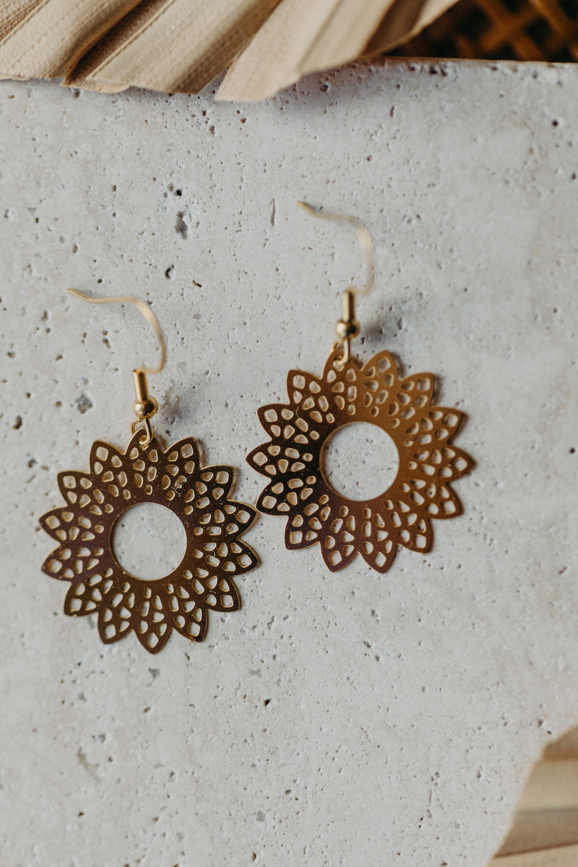 fringe earrings made of brass