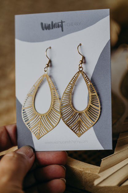 fringe earrings made of brass