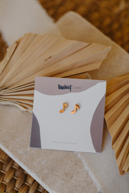 Ohrstecker roségold Musiknote