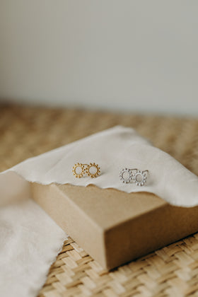 Ohrstecker Sonne mit Punkten