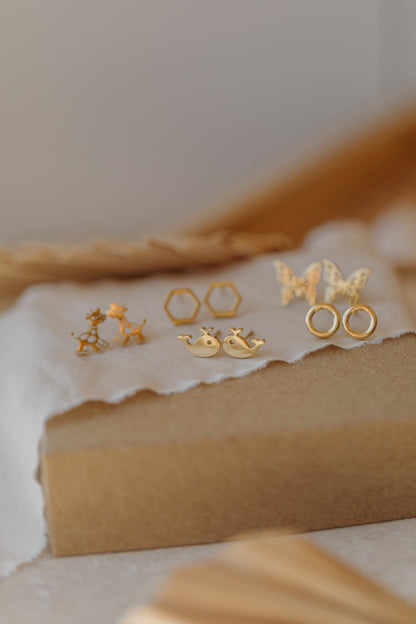 dotted circle earrings