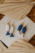 FINA - blau-weiße Fisch Ohrringe