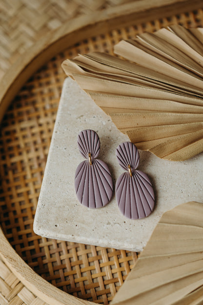 Polymer Clay Earring in Eucalyptus Green