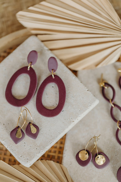 Polymer Clay Earring in Eucalyptus Green