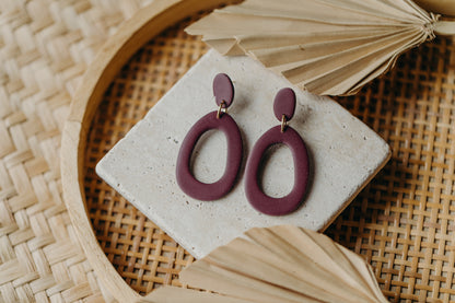 Polymer Clay Earring in Eucalyptus Green