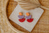 FRANCESCA - Polymer Ton Ohrringe in Orange, Hellem Lila und Rot