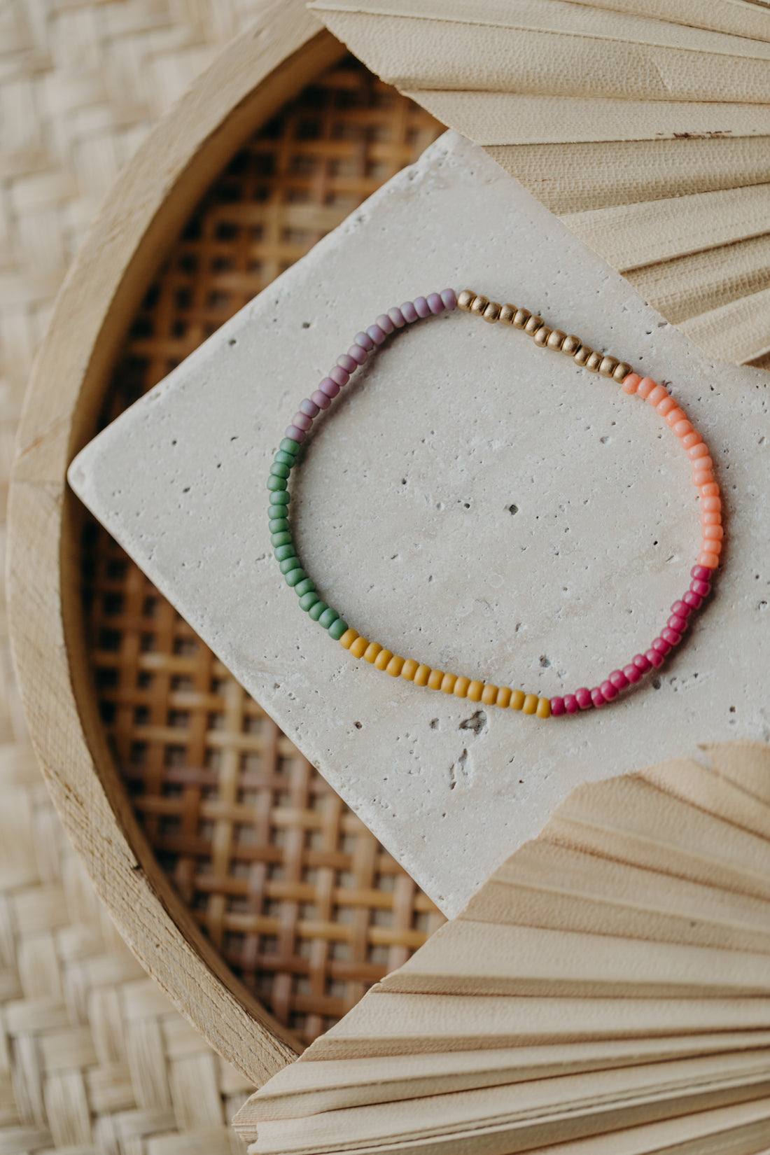 MARRAKESCH - buntes Glasperlenarmband 003