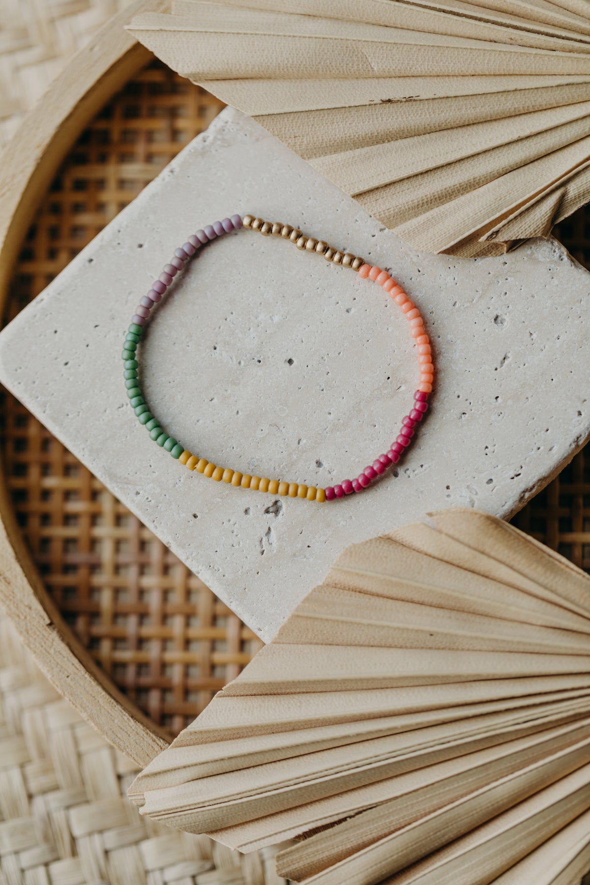 MARRAKESCH - buntes Glasperlenarmband 003