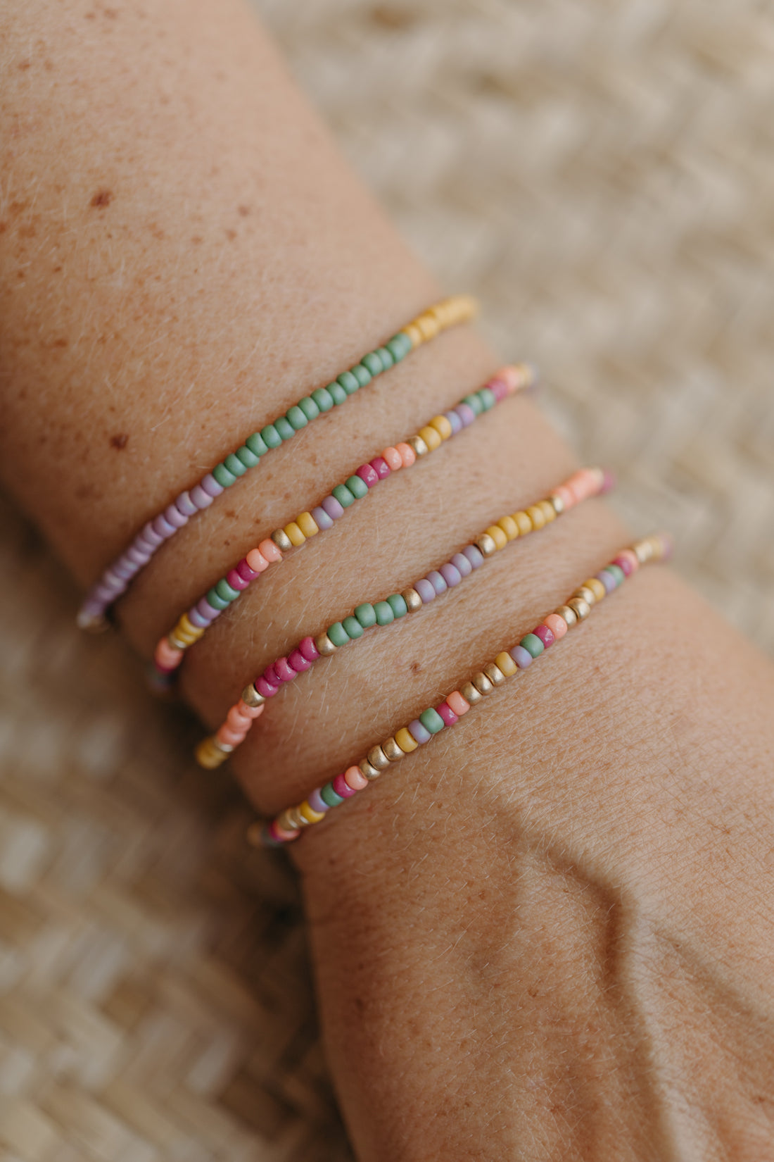 MARRAKESCH - buntes Glasperlenarmband 003