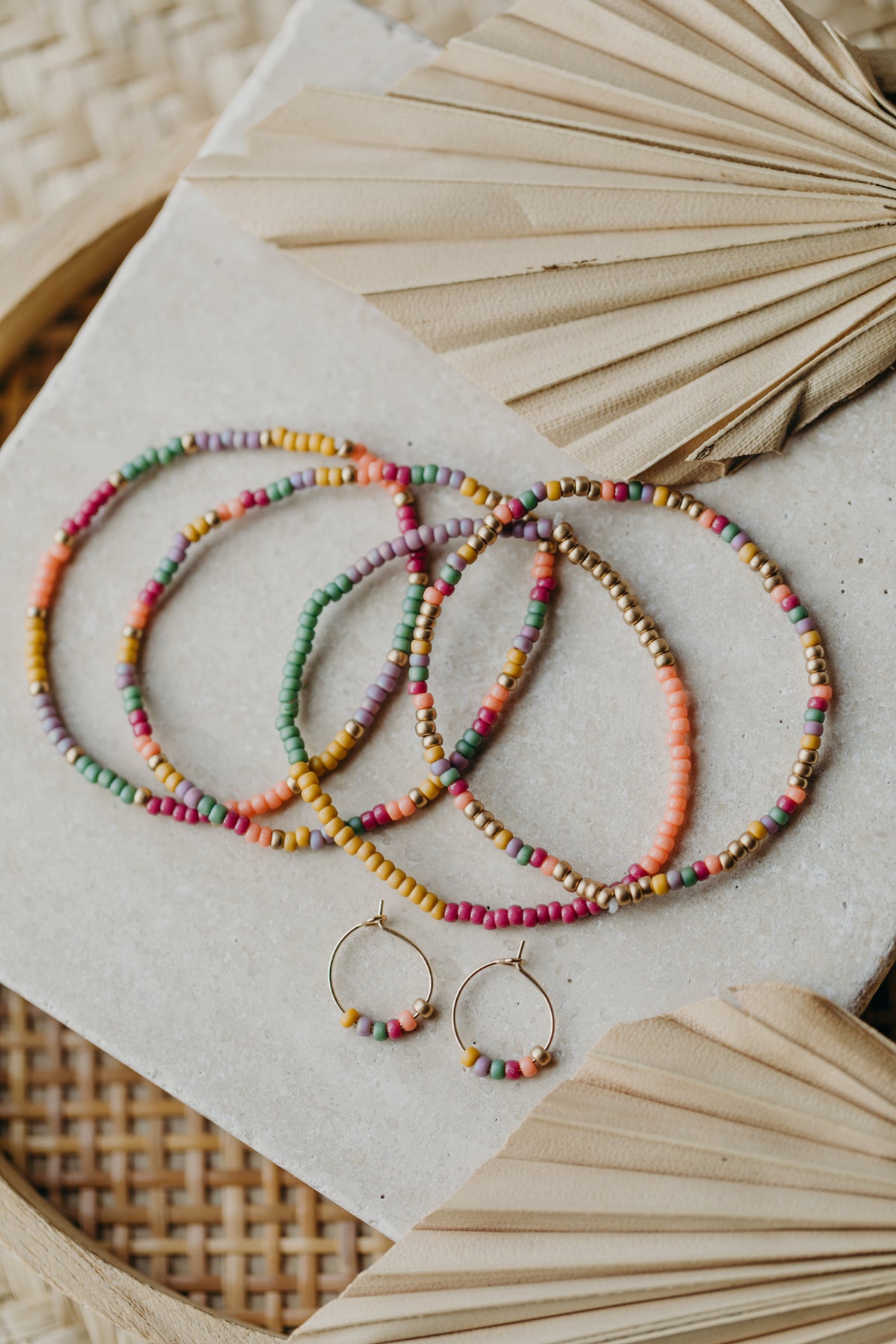 MARRAKESCH - buntes Glasperlenarmband 004