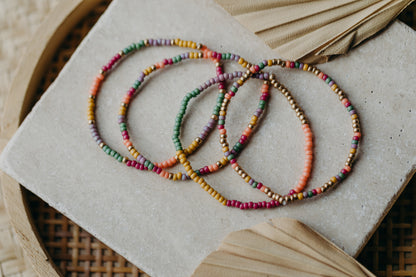 MARRAKESCH - buntes Glasperlenarmband 003