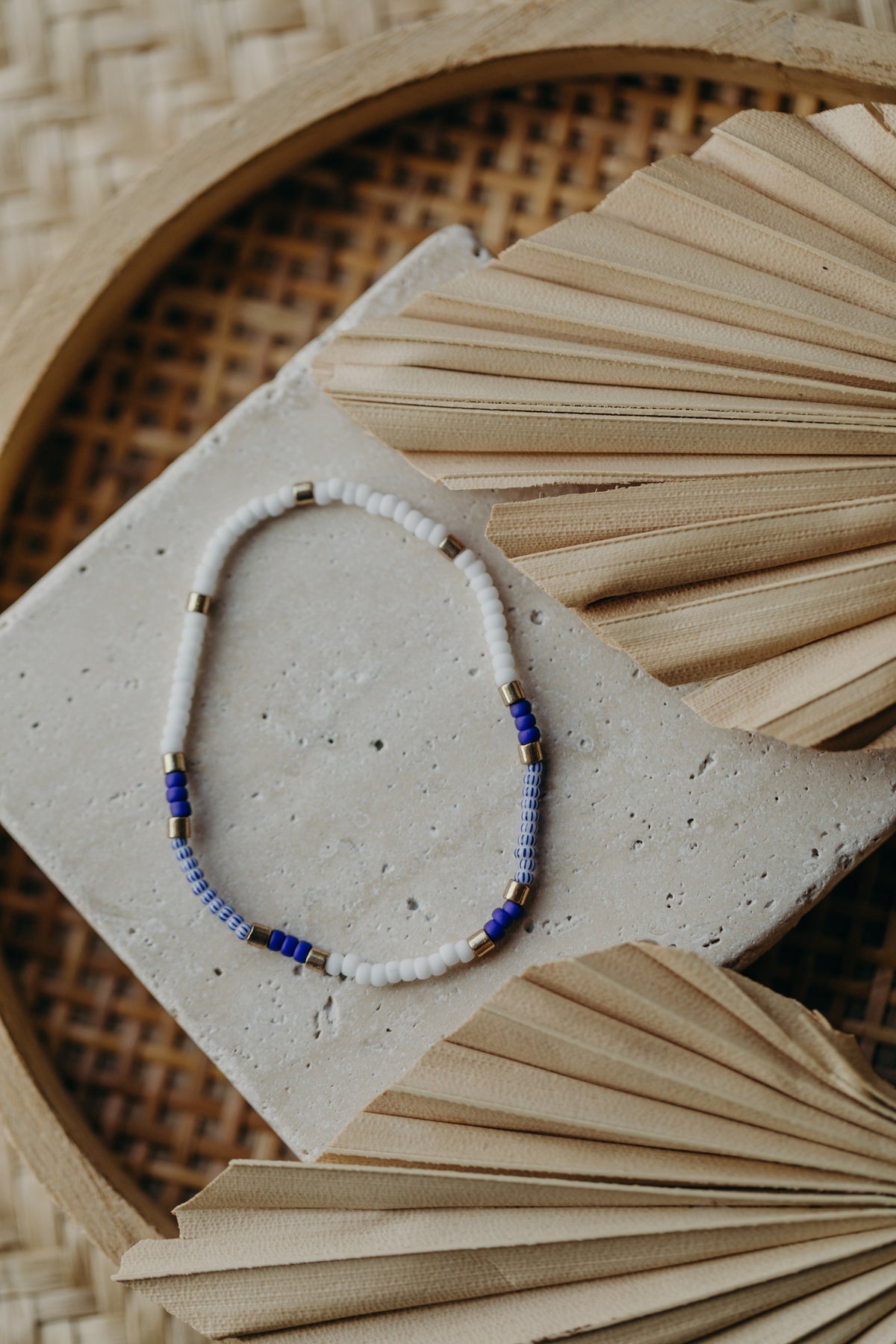 SANTORINI - buntes Glasperlenarmband 001