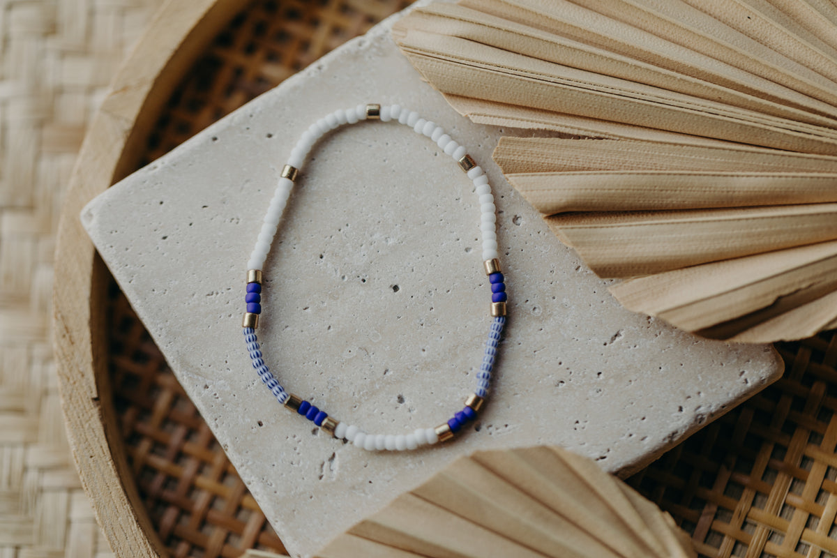 SANTORINI - buntes Glasperlenarmband 001