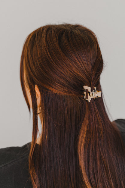 kleine gemusterte Haarspange