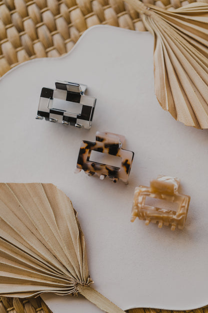 kleine gemusterte Haarspange