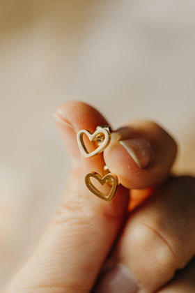 filigree heart earrings