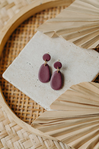 Polymer Clay Earring in Eucalyptus Green