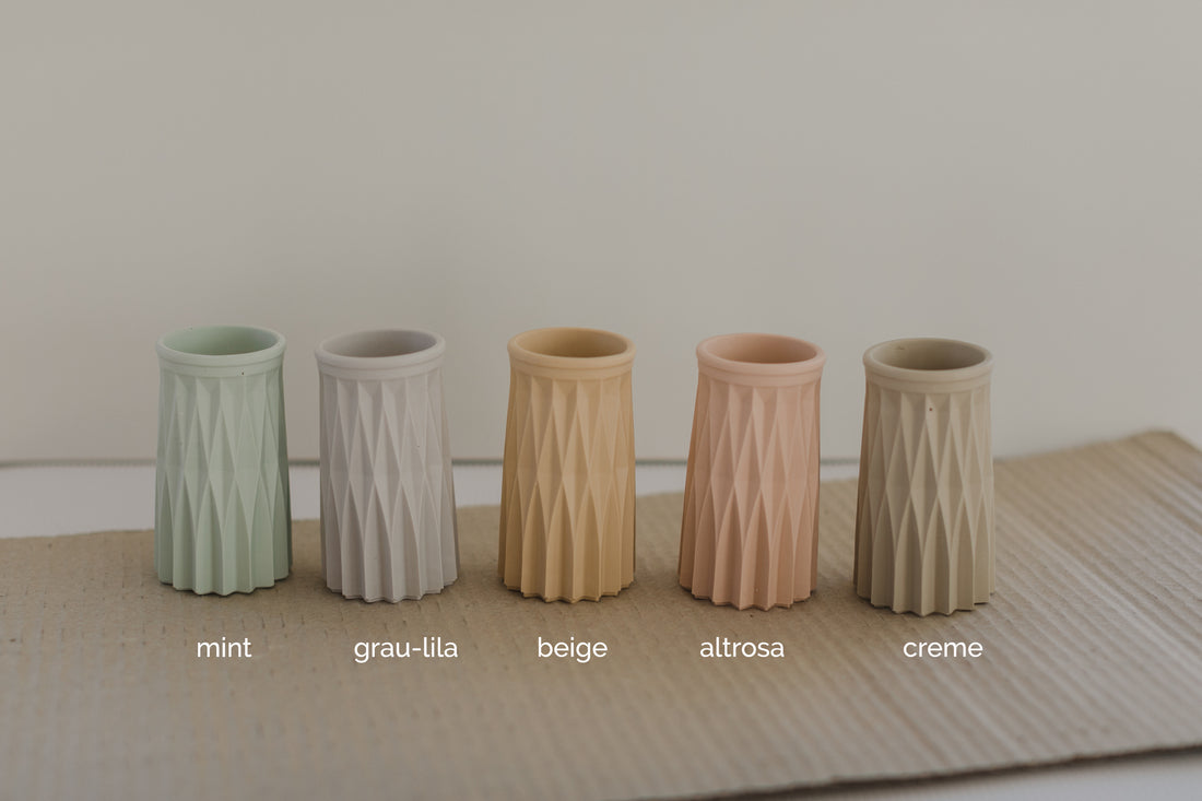 small colorful vases with patterns