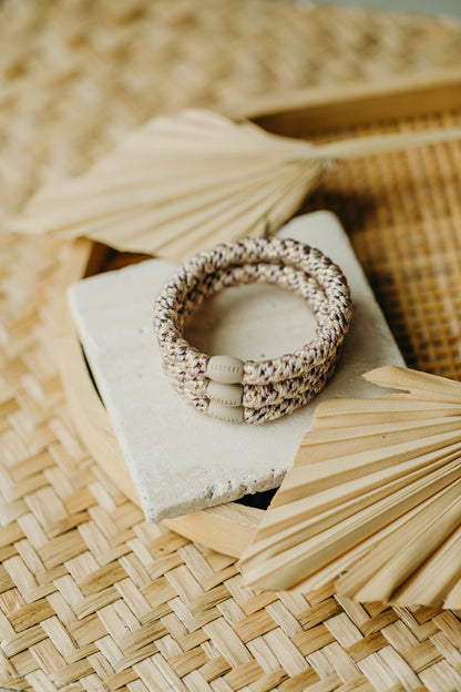 KKNEKKI Haargummi Mix Dove Beige Glitter
