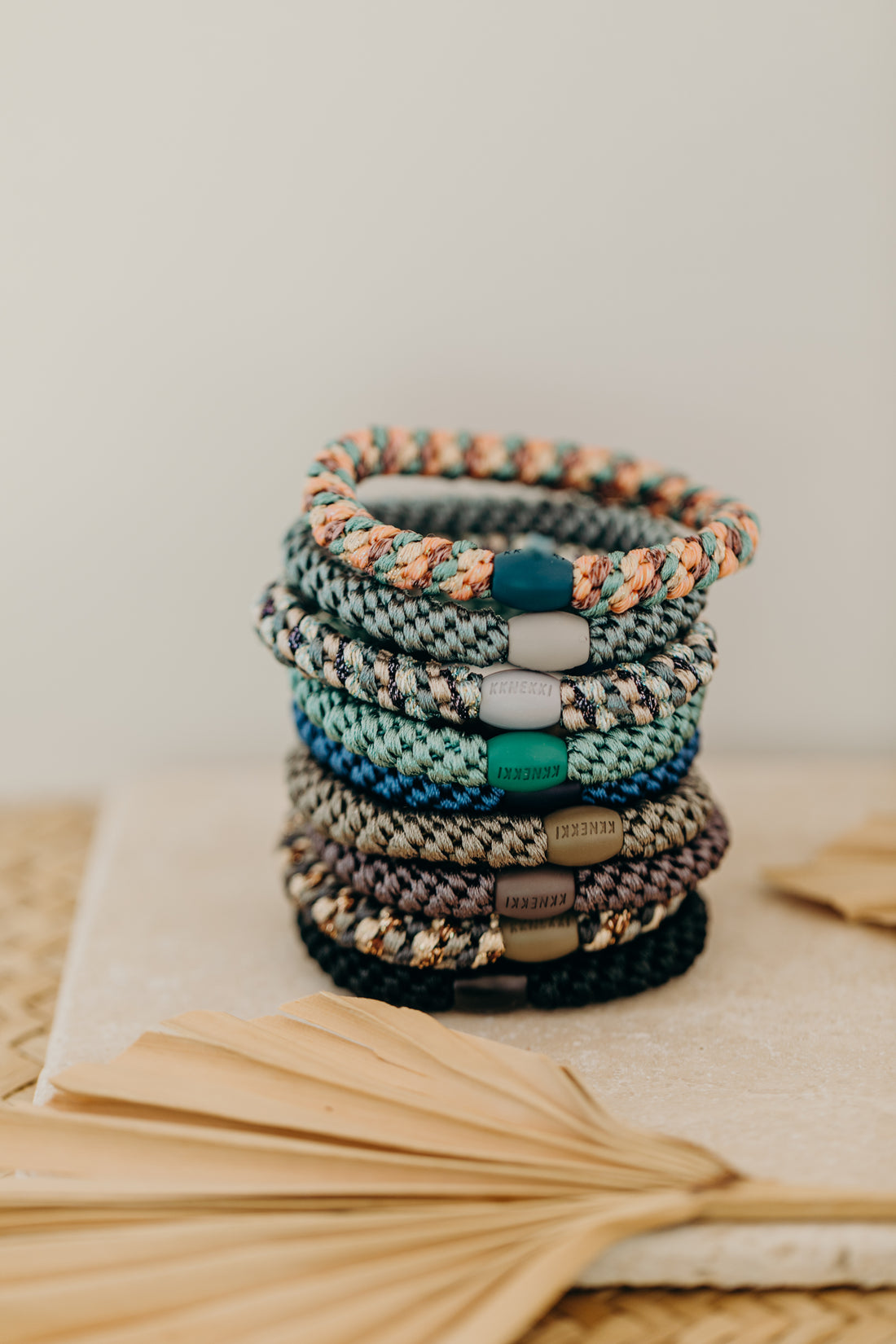 KKNEKKI Hair Tie Cameo Green