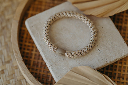 KKNEKKI Hair Tie Beige Glitter